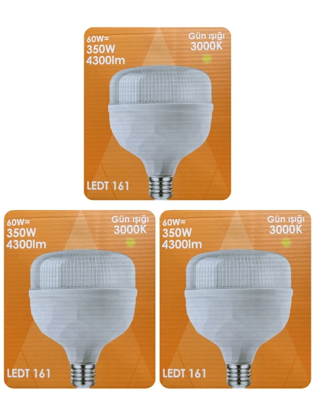 (3 Adet) Osaka 60W (350W) Sarı Işık E27 Duylu (Kalın Duy) Led Torch Ampul ürün görseli 1