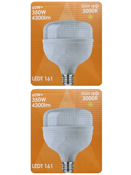 (2 Adet) Osaka 60W (350W) Sarı Işık E27 Duylu (Kalın Duy) Led Torch Ampul ürün görseli 1