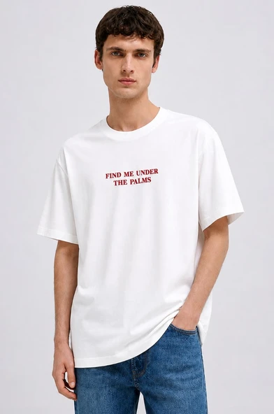 Mavi M0613280 Find Me Under The Palms Baskılı Tişört Erkek T-Shirt ürün görseli 1