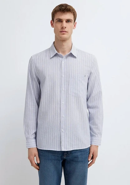 Mavi M0212006 Çizgili Gömlek Regular Fit Erkek Gömlek ürün görseli 1