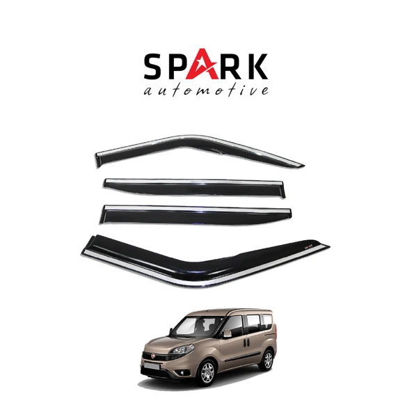 Fiat Doblo 2015-2022 Yıl Aralığı Uyumlu Cam Rüzgarlığı Kromlu 4 Parça ürün görseli 1