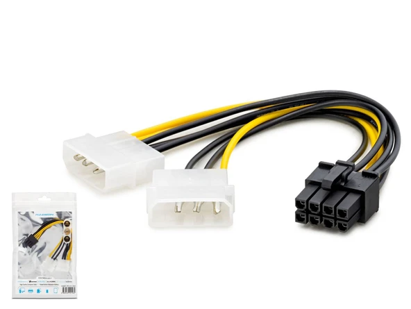 Sata To 8 Pin Ekran Kartı Power Kablosu - Siyah HDX5504 ürün görseli 1