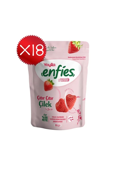 Yayla Enfies Freeze Dried Çilek 15 g x18 ürün görseli 1