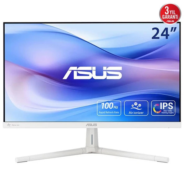 ASUS VU249HFI-W 23.8 IPS  NANO IYON  1920x1080 1ms 100Hz 250cd HDMI VESA 3YIL EYECARE PLUS  DÜŞÜK MAVİ IŞIK  FLICKER- FREE ÇERÇEVESİZ MONİTÖR ürün görseli 1