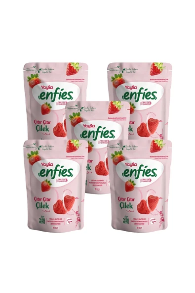 Yayla Enfies Freeze Dried Çilek 15 g x 5 Adet ürün görseli 1