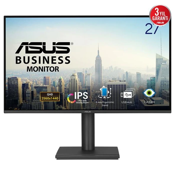 ASUS BE27AQ 27INC IPS 2560x1440 5MS KURUMSAL MONİTÖR ürün görseli 1