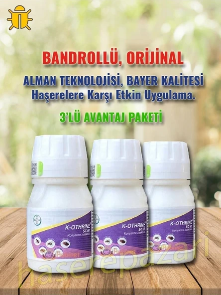 3'lü K-othrine Envu Sc50 50cc Konsantre Genel Haşere - Resim 2