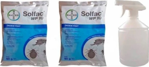 Bayer Solfac WP 10 Genel Haşere 2 x 50 G + Pompası 2 L ürün görseli 1