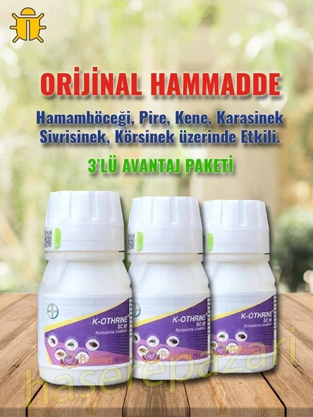 3'lü K-othrine Envu Sc50 50cc Konsantre Genel Haşere - Resim 3