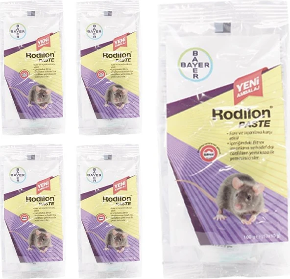 Bayer Rodilon Paste Fare Zehiri 5 x 100 G ürün görseli 1