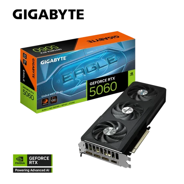 GIGABYTE 8GB RTX5060 EAGLE MAX OC GV-N5060EAGLEMAX OC-8GD GDDR7 HDMI-DP PCIE 5.0 ürün görseli 1