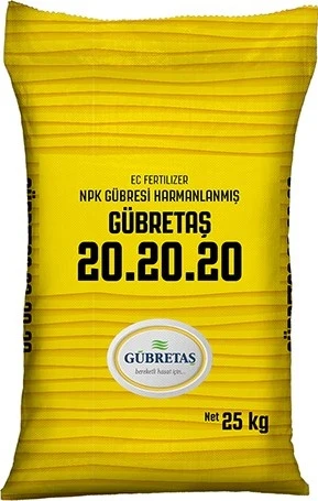 Gübre Npk 20.20.20+Me Gübretaş DaMLama Yaprak 25 KG ürün görseli 1