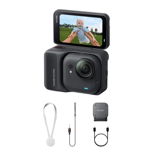 Insta360 GO Ultra Aksiyon kamerası (Gece ​​Yarısı Siyahı) ürün görseli 1