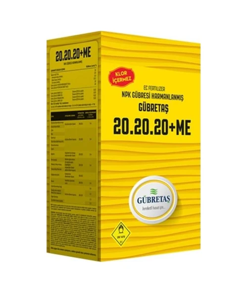 Gübretaş 20.20.20 Toz Gübre - Azot, Fosfor, Potasyum + Me 1 Kg 1 KG ürün görseli 1