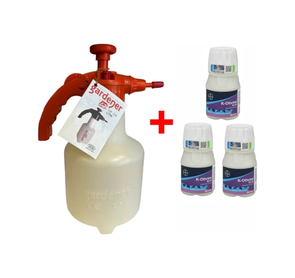 3 Adet K-Othrine SC50 50ml Tahtakurusu ve 2,5LT Gardener Basınçlı Pompası ürün görseli 1