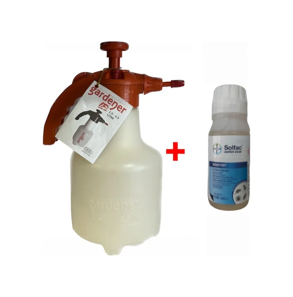 Bayer Solfac Super EC25 100ml Kene,Pıre Ilaci ve 2,5Lt Gardener Basınçlı İlaçlama Pompası ürün görseli 1