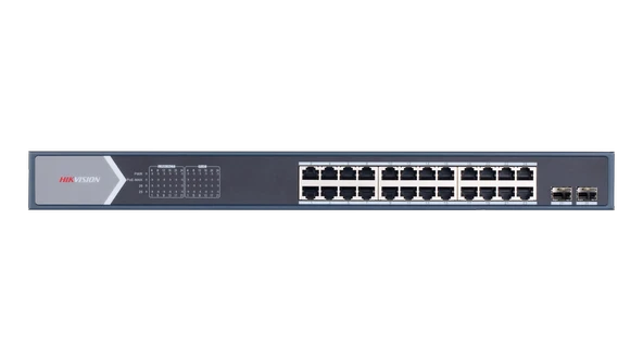 HIKVISION 24port PoE 250w 2-SFP Gigabit Yönetilemez Switch DS-3E0526P-E/M ürün görseli 1