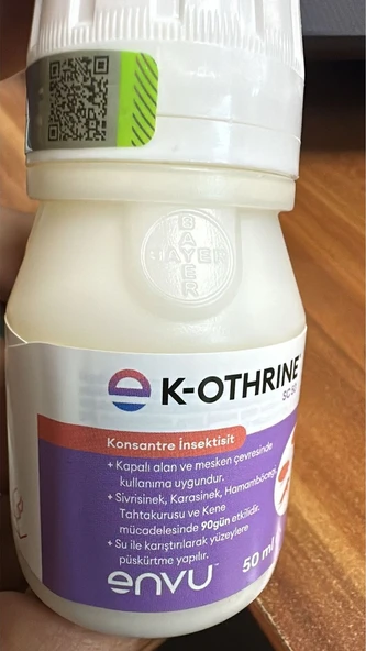 Envu K-othrine Sc50 Hamamböceği Pire Tahtakurusu Ve Sivrisinek Etkili Konsantre 50 Ml ürün görseli 1