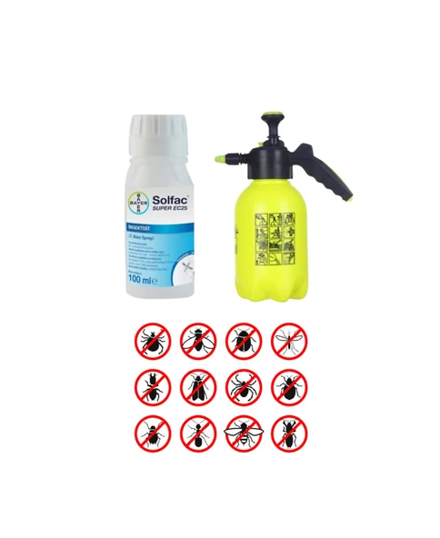 Bayer Bahçe Seti Solfac Süper 100 Ml +  2 L Basınçlı Pompa 90 Gün ürün görseli 1