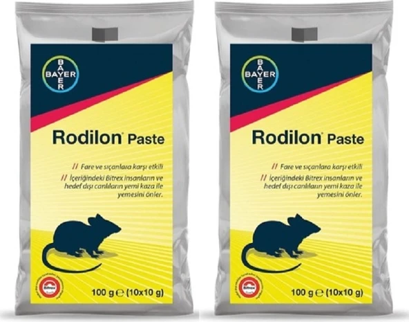 Bayer Rodilon Fare Pastası Yemi 2'li 10 x 10 G ürün görseli 1