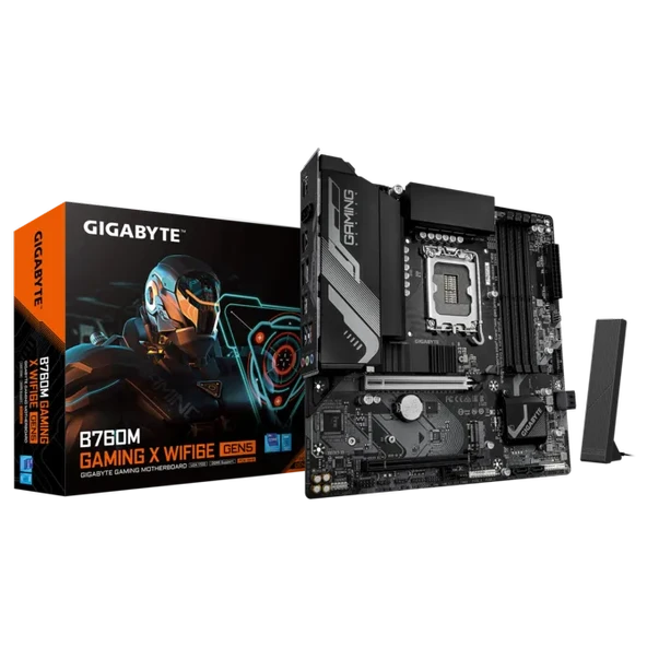 GIGABYTE B760M GAMING X AX WIFI-6E DDR5 HDMI DP PCIE 4.0 1700p ATX ürün görseli 1