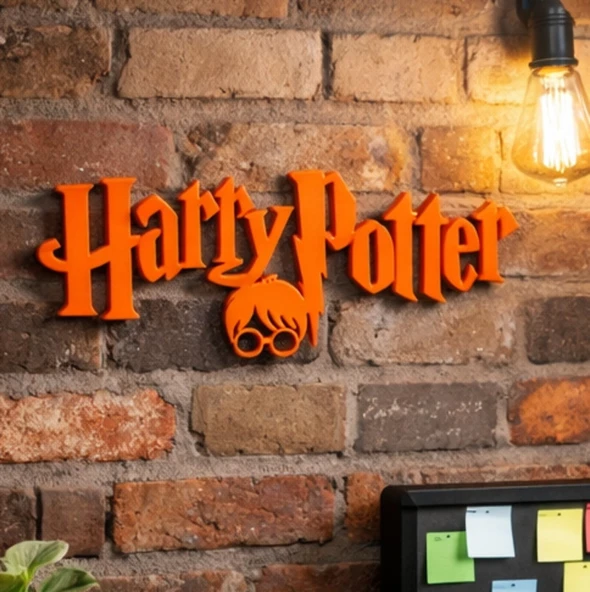 Harry Potter Logo Standı , Dekoratif Masa Üstü , Duvar Süsü , 194x67x15 mm ürün görseli 1