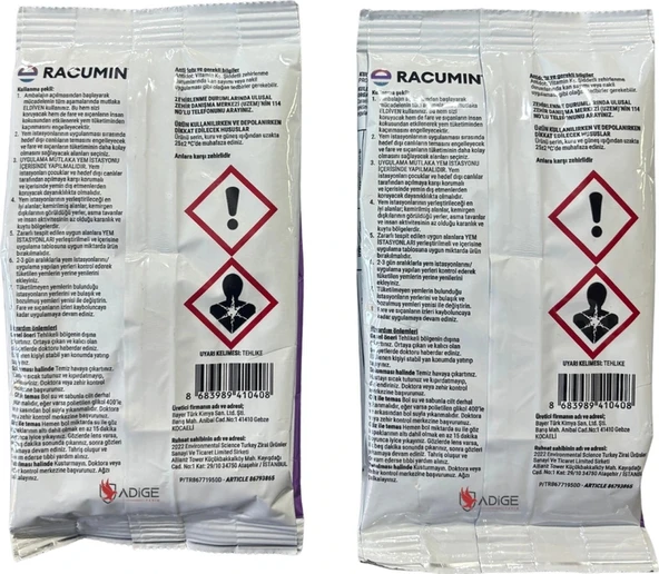 Racumın Buğday Taneli Fare Zehiri 250 Gr 2 Adet - Resim 2