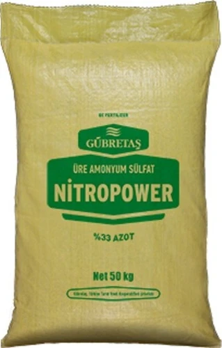 Gübretaş Nitropower Bitki Besini Üre Amonyum Sulfat Demir Suda Çözünür Kükürt %33 Azot Gübresi 50 KG ürün görseli 1
