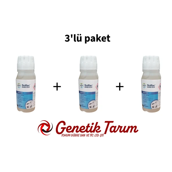 Solfac 25 Ec Genel Haşere Bit, Kene, Hamam, Karasinek, Sivrisinek Vb. 3x100 Ml. ürün görseli 1