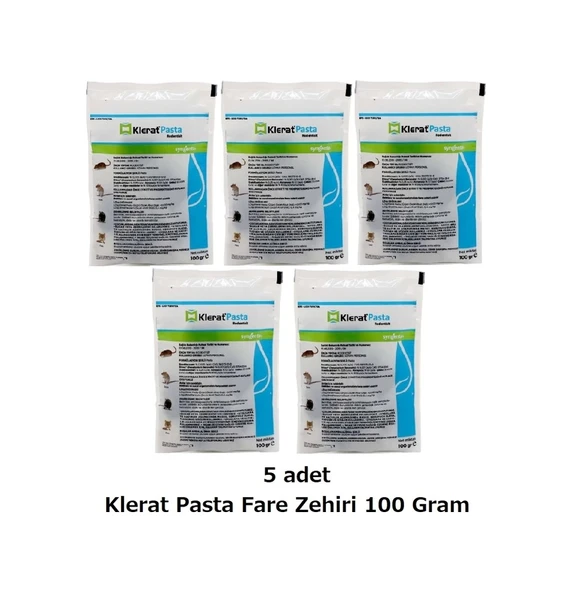 Syngenta Klerat Pasta Fare Zehiri 5 x 100 G ürün görseli 1