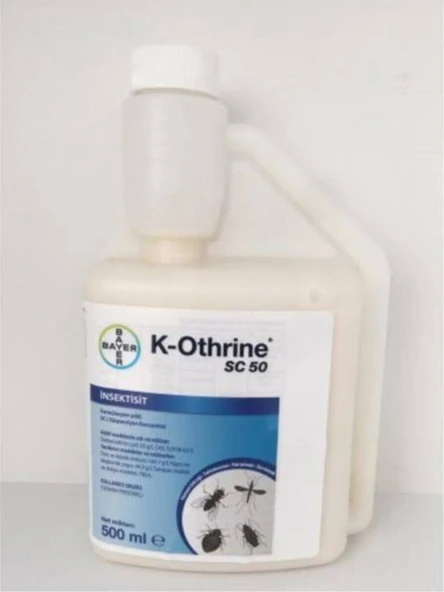 K Othrıne Bayer 500 Ml K-Othrine Sc 50 Kokusuz Bit Pire Hamamböceği Kene Tahtakurusu Ilacı ürün görseli 1