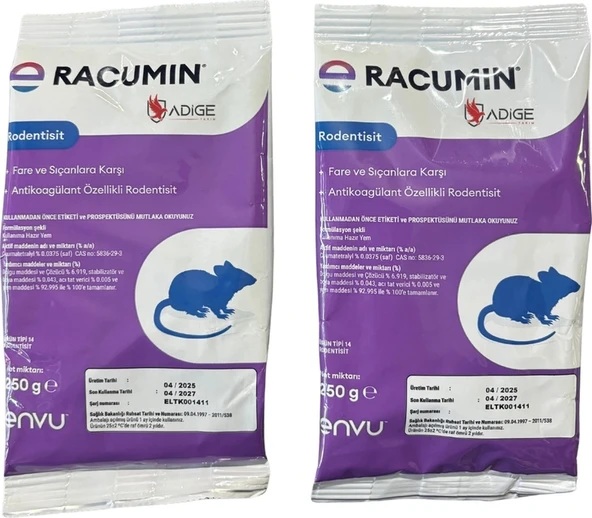 Racumın Buğday Taneli Fare Zehiri 250 Gr 2 Adet ürün görseli 1