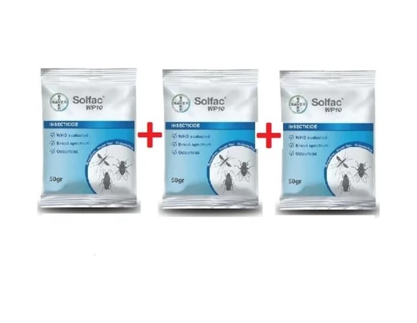 Bayer Solfac WP 10 Genel Haşere 3 x 50 G ürün görseli 1