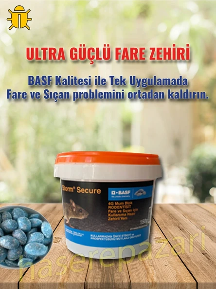 Basf Storm Secure Blok Fare ve Sıçan Yemi 150 G - Resim 2