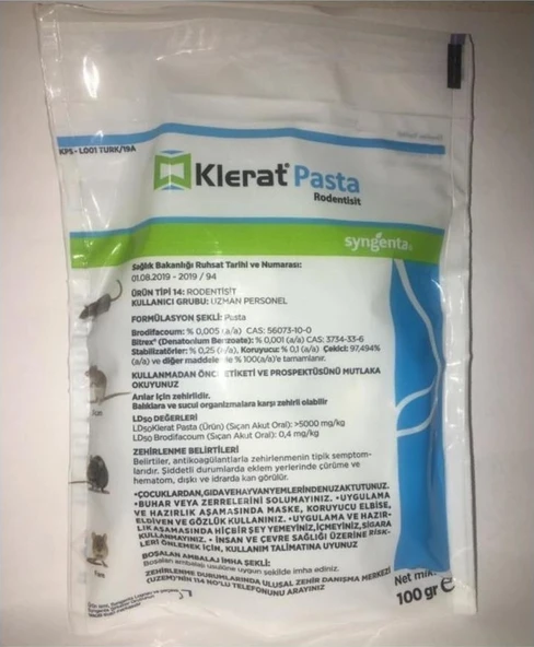 Syngenta Klerat Pasta Fare Zehiri 100  Gr ürün görseli 1