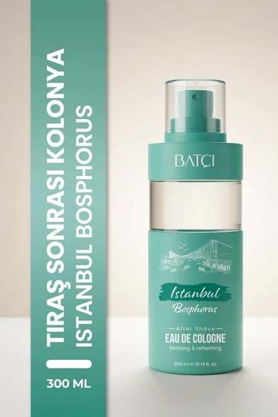 Batçı After Shave Tıraş Sonrası EDC Kolonya 300 Ml İstanbul Bosphorus ürün görseli 1