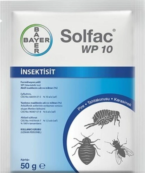 Bayer Genel Haşere Ilacı 3X50Gr Solfac Wp 10 ürün görseli 1