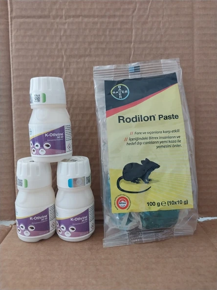 Bayer K Othrin 50 Ml Haşere Ilaci 3 Adet + Rodilon Pasta 100 Gr Fare Zehiri 1 Adet ürün görseli 1