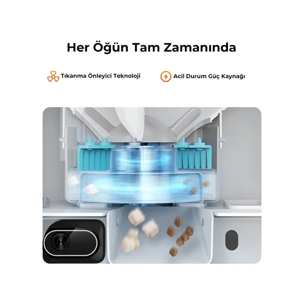 Petkit Yumshare Kameralı Çift Hazneli Akıllı Mama Kabı (Petkit Türkiye Garantili) - Resim 6