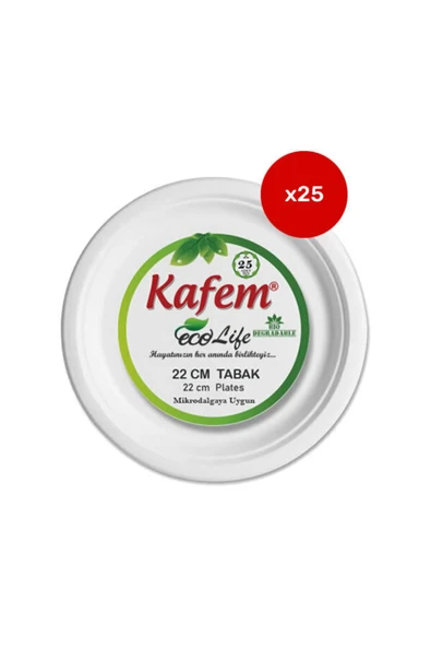 Ekolojik Karton Tabak 22 cm 25 li ürün görseli 1
