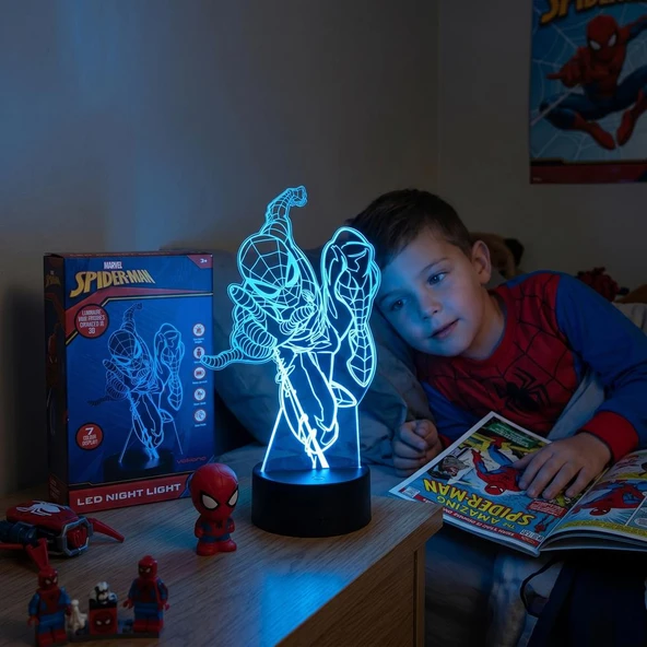 Disney Marvel Spiderman Örümcek Adam Gece Lambası - Resim 3