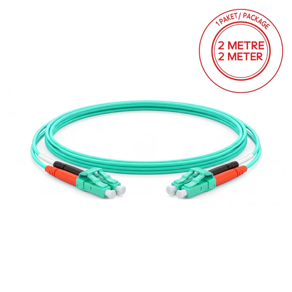Alfafonet LC/PC-LC/PC Multimode OM3 Dupleks 2 Metre Fiber Patch Cord ürün görseli 1