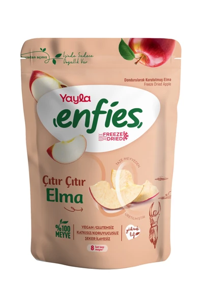 YAYLA ENFİES FREEZE DONDURULARAK KURUTULMUŞ ELMA 15 GR ürün görseli 1