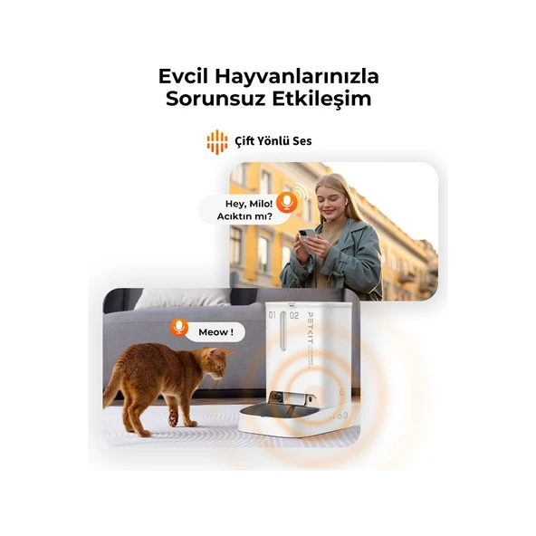 Petkit Yumshare Kameralı Çift Hazneli Akıllı Mama Kabı (Petkit Türkiye Garantili) - Resim 4
