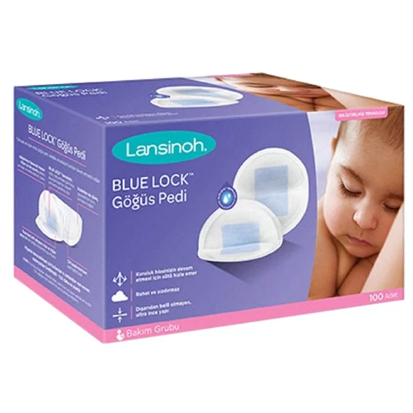 Lansinoh Blue Lock Göğüs Pedi 100 adet ürün görseli 1