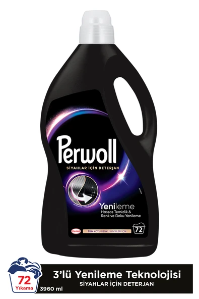 Perwoll Yenileyici & Hassas Bakım Sıvı Çamaşır Deterjanı Siyahlar 3,96 L ürün görseli 1