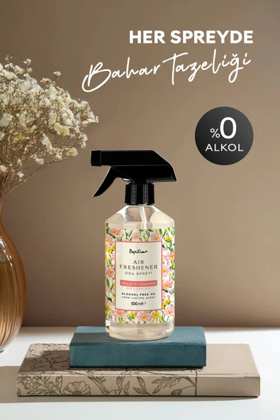 Papilion Kır Çiçekleri Sprey Oda Kokusu 500 ml Doğal Ferahlatıcı Çiçeksi Bahar kokusu ürün görseli 1