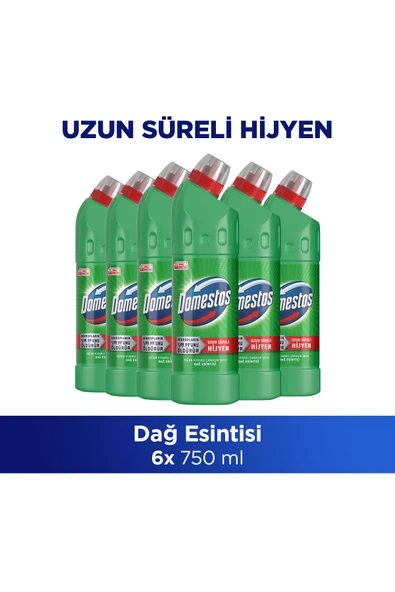 Domestos Yoğun Kıvamlı Çamaşır Suyu Dağ Esintisi 750 ml x6 ürün görseli 1