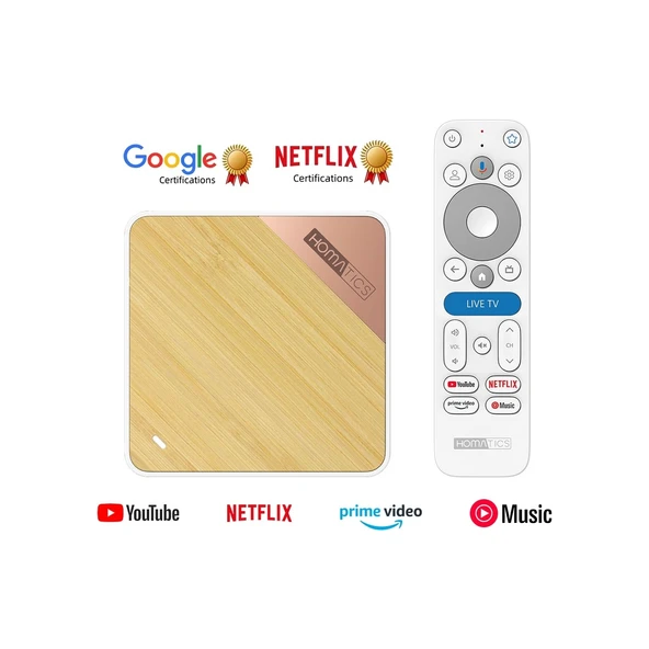 Homatics Box 4K V2 64 GB Google TV Box (Homatics Türkiye Garantili) ürün görseli 1