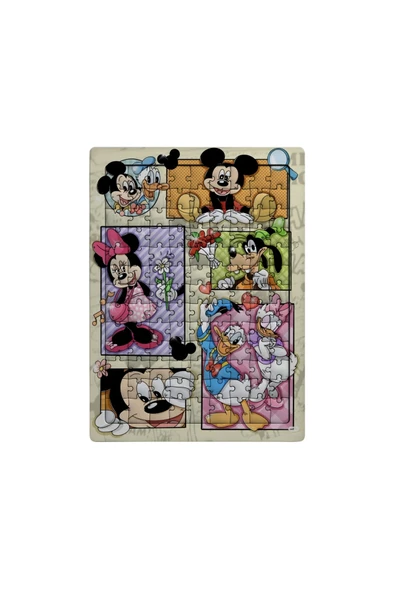 GHOSTBASTIR DESİGN Walt Disney Karakterleri 99 Parça Ayaklı Puzzle Dekoratif Çocuk Yapbozu 024 ürün görseli 1